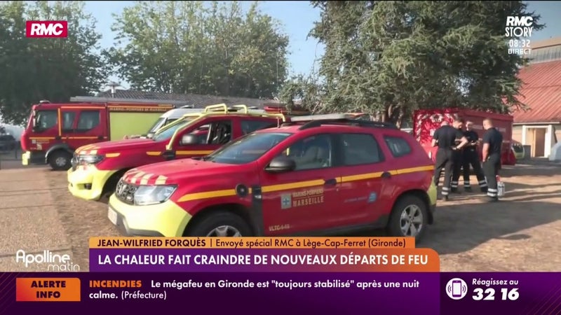 Gironde : la chaleur fait craindre de nouveaux départs de feu