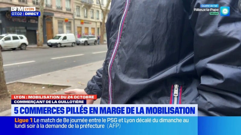 Lyon : 5 commerces pillés en marge de la mobilisation