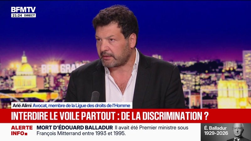 Le RN veut sanctionner le voile dans l'espace public: "C'est une provocation à la discrimination religieuse", dénonce Arié Alimi, membre de la Ligue des droits de l'Homme