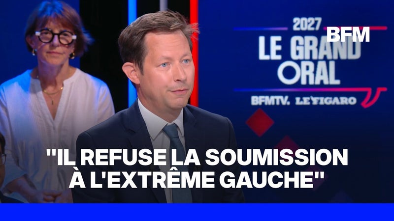 S'il devait voter à la primaire PS, François-Xavier Bellamy (LR) voterait "pour Raphaël Glucksmann"