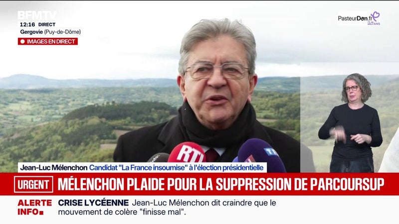 Ukraine: "Avec Trump, on ne discute que d'une chose, du business", déclare Jean-Luc Mélenchon, candidat LFI à la présidentielle, après que Vladimir Poutine a déclaré avoir reçu des propositions visant une "désescalade" de Donald Trump