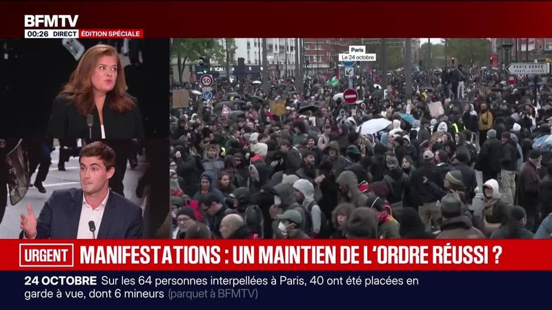 Manifestations calmes, tensions en fin de cortège - 24/10