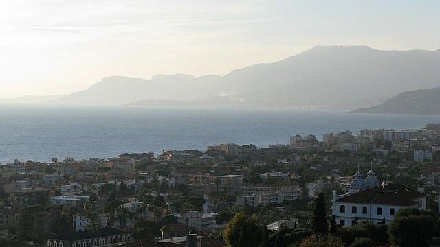 Front de mer de Bordighera, en Italie, où a été vue Laetitia