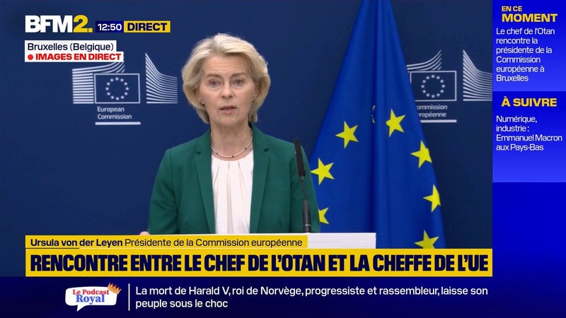 Leipzig: "C'est la première attaque sur le sol de l'Union européenne directement imputable à la Russie", accuse la cheffe de l'UE