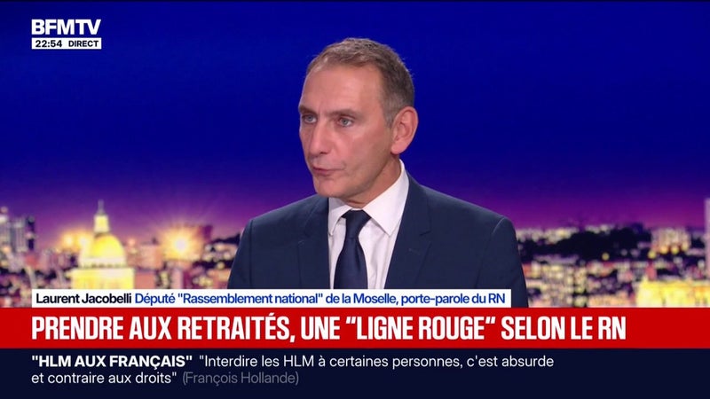 Budget: "Je ne considère pas que la retraite soit une mauvaise dépense", explique Laurent Jacobelli, député et porte-parole du RN
