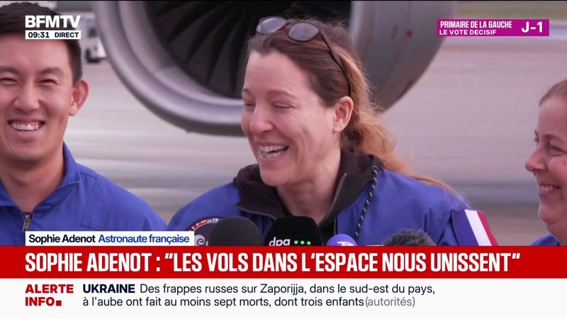 Le retour plein d'émotion de l'astronaute Sophie Adenot
