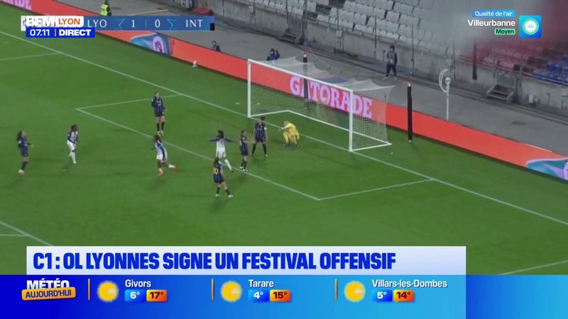 C1 : OL Lyonnes signes un festival offensif
