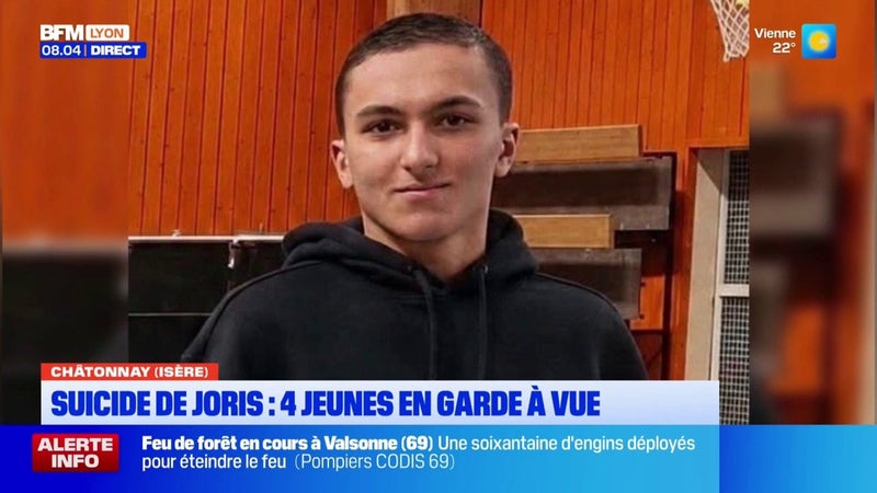 Quatre jeunes sont en garde à vue depuis ce lundi concernant le suicide de Joris