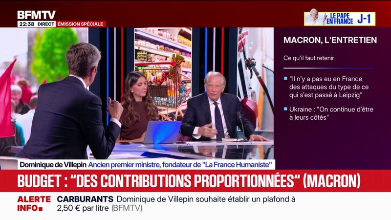 Crise sociale: “Un énième budget de bricolage”, critique Dominique de Villepin, fondateur de “La France Humaniste”