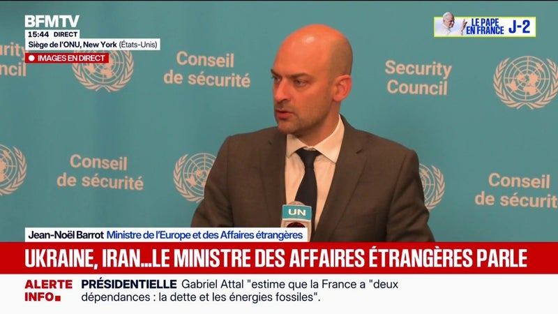 "La France insistera dans les semaines et les mois à venir sur l'organisation des élections palestiniennes", déclare le ministre des affaires étrangères Jean-Noël Barrot