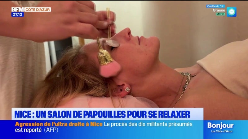 Plumes, pinceaux ou brosse en bois... À Nice, les papouilles ont la cote !