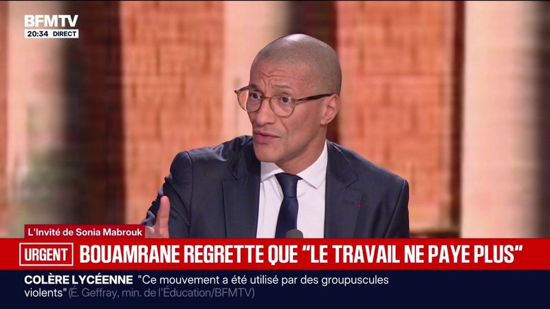 "Aujourd'hui, le travail ne paye plus", dénonce Karim Bouamrane, maire de Saint-Ouen-sur-Seine et candidat à l'élection présidentielle
