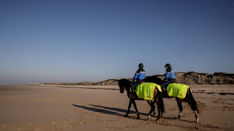 Des gendarmes de la Garde républicaine. (Illustration)