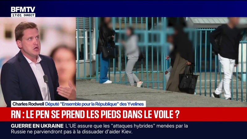 Sanctionner le port du voile dans l'espace public: Charles Rodwell, député EPR, assure que le RN "n'a pas bossé sa proposition"