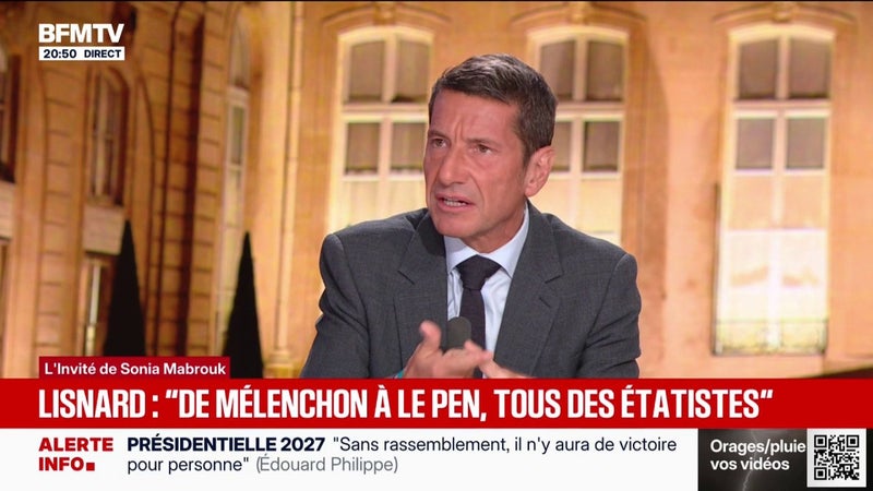 "De Mélenchon à Le Pen, ce sont tous des étatistes", estime David Lisnard, candidat à l'élection présidentielle