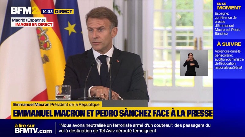 Blocage de lycées: Emmanuel Macron comprend "les angoisses, les colères" mais dénonce "la violence"