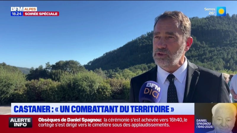 Obsèques de Daniel Spagnou: Christophe Castaner rend hommage "au combat tant du territoire" qu'était le maire de Sisteron