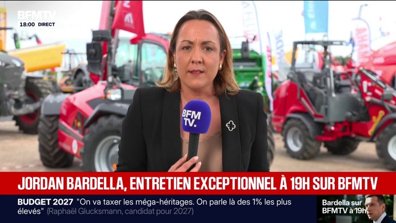 Jordan Bardella, président du Rassemblement national, est l'invité de BFMTV ce samedi 29 août à 19h