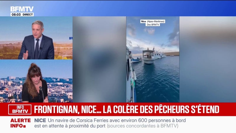 Colère des pêcheurs: le port de Nice bloqué à son tour