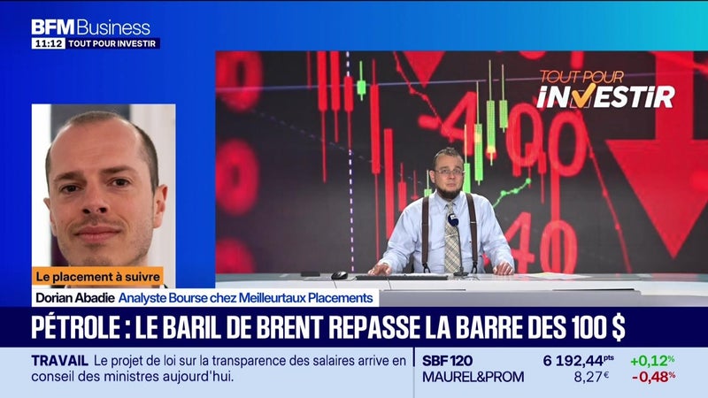 Le placement à suivre : Dorian Abadie - Pétrole, le baril de Brent repasse la barre des 100 dollars - 10/09