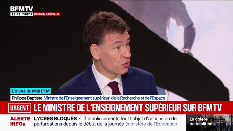 Lycée Vauquelin pris pour cible: "Ces images sont profondément choquantes", juge le ministre de l'Enseignement supérieur