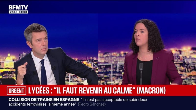 Lycées : "il faut revenir au calme" (Macron) - 28/10