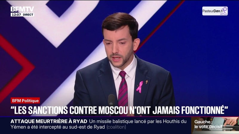 Jean-Philippe Tanguy, député RN de la Somme, assure que Marine Le Pen maintiendra "les aides à l'Ukraine" si elle arrive au pouvoir