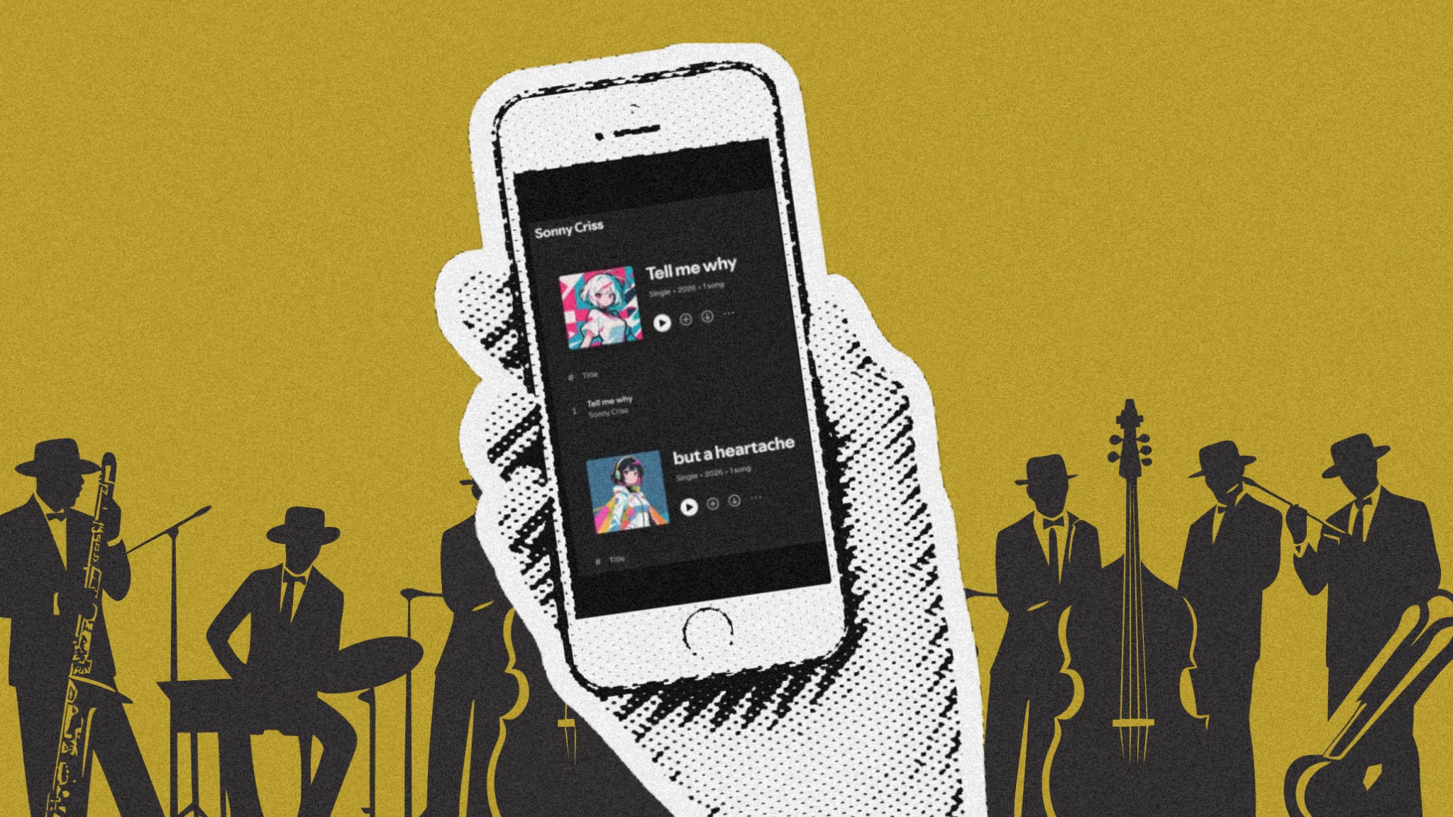 Des albums style "animés" dans la discographie de Sonny Criss sur Spotify