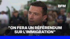 Jordan Bardella souhaite un référendum sur l'immigration, en cas de victoire du RN en 2027