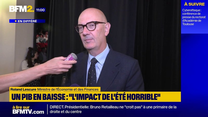 Prévisions de croissance à la baisse: "Ce sont les premières conséquences concrètes de l'été très difficile qu'on a vécu", affirme Roland Lescure