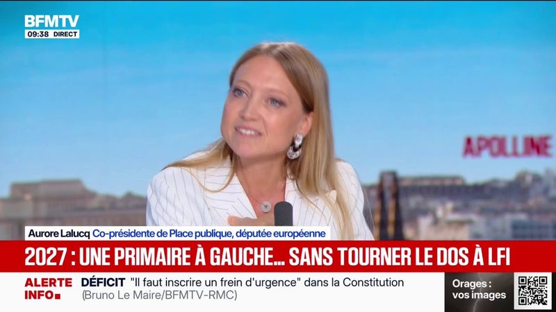 Aurore Lalucq, co-présidente de Place publique: "Il ne faut absolument pas que l'on ait un second tour entre Jean-Luc Mélenchon et l'extrême droite"