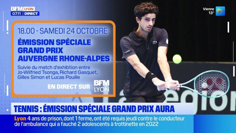 Tournoi ATP de Lyon : émission spéciale demain sur BFM Lyon