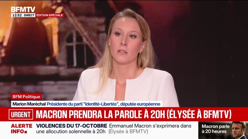 Propos antisémites attribués à Jordan Bardella: Marion Maréchal, eurodéputée et présidente d'Identité-Libertés "ne croit pas qu'il ait menti"