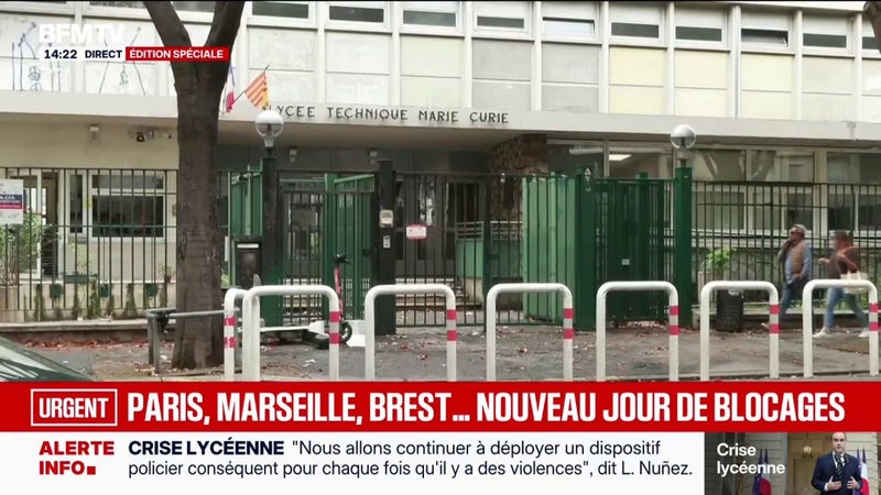 Mobilisation lycéenne: un élève blessé à la tête par une matraque à Marseille