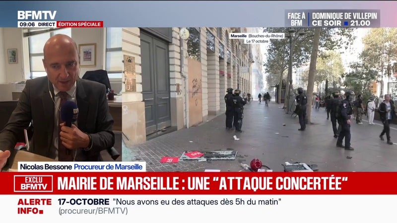 17 octobre: "Entre 1.800 et 3.000 personnes" se sont livrées "au saccage du centre-ville" de Marseille, selon les estimations du procureur