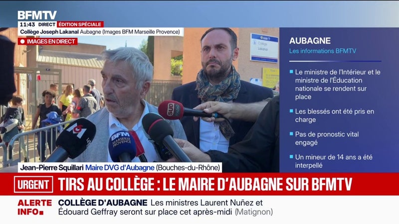Principal blessé par balle: "Le CPE a maîtrisé l'élève", affirme Jean-Pierre Squillari, maire DVG d'Aubagne