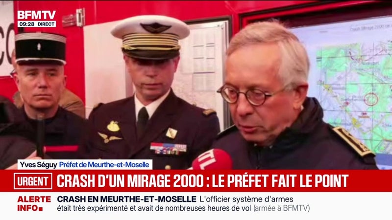 Crash d'un Mirage-2000: "Les conditions météorologiques étaient telles qu'on ne pouvait pas demander le survol de la zone par un hélicoptère", indique le préfet de Meurthe-et-Moselle
