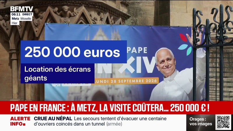 Visite du pape à Metz: une association dénonce le budget consacré par la ville