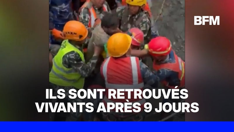 Crue au Népal: deux ouvriers extraits vivants d'un tunnel neuf jours après la catastrophe