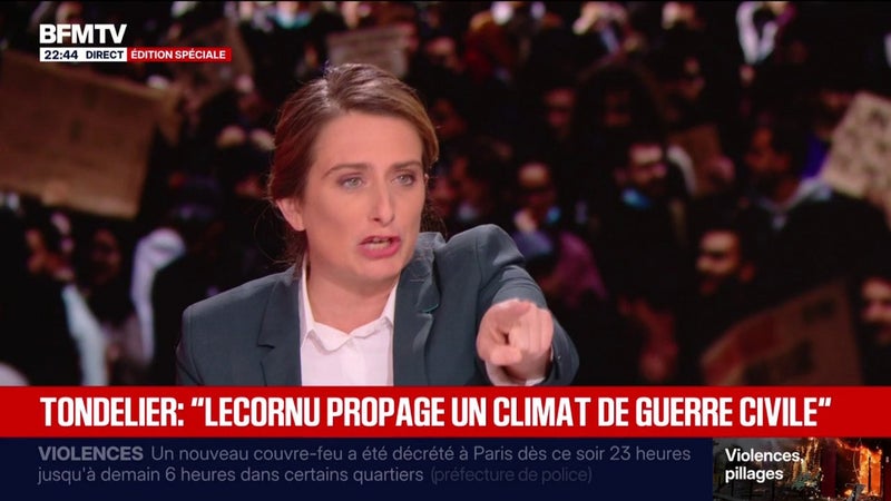 Violences du 17 octobre: Marine Tondelier, candidate Les Écologistes à l'élection présidentielle, accuse Sébastien Lecornu de "propager un climat de guerre civile"
