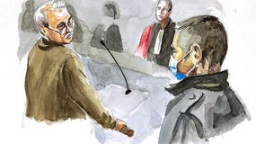 Jonathann Daval dans son box ce mercredi, face au père d'Alexia Fouillot.