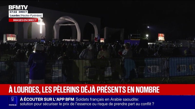 Visite du pape à Lourdes: les fidèles déjà présents en nombre