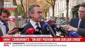 Pouvoir d'achat: "Si on ne veut pas subir, il faut agir", constate Bruno Retailleau, candidat LR à l'élection présidentielle, après la réunion à l'Élysée