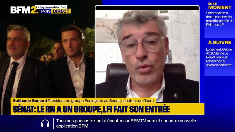 Groupe RN au Sénat: "Un moment grave", estime le sénateur écologiste Guillaume Gontard