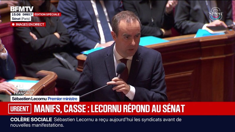 Manifestations du 17 octobre: "Un certain de nombre de choses n'ont pas fonctionné", reconnaît Sébastien Lecornu