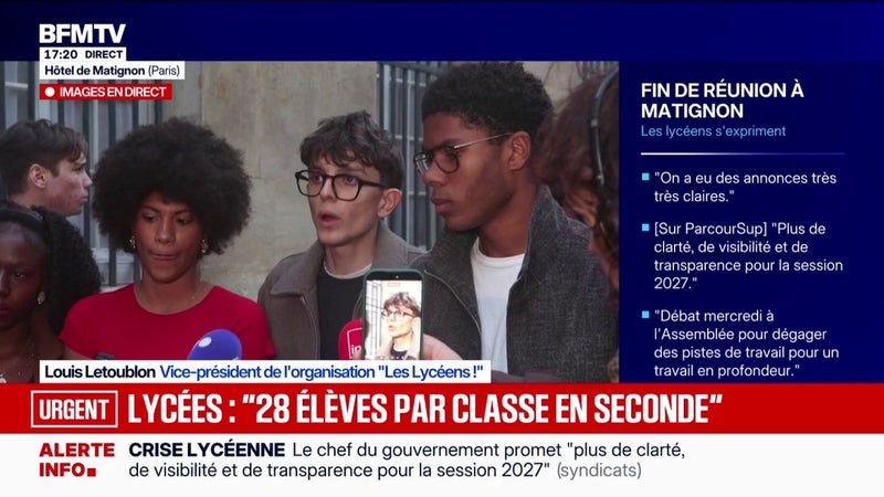 Mouvement lycéen: "Il y a 15.000 places supplémentaires qui vont être ouvertes dans le supérieur", affirme Nathanaël Combary, président du conseil d'administration de "Renouveau lycéen"