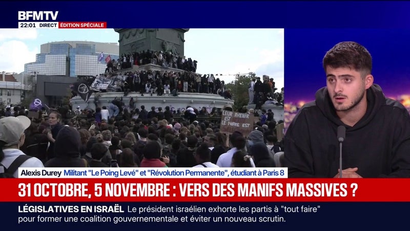 Mobilisation des lycéens: "L'ensemble des revendications ne sont pas obtenues", fustige Alexis Durey, militant "Le Poing Levé" et "Révolution Permanente", étudiant à Paris 8