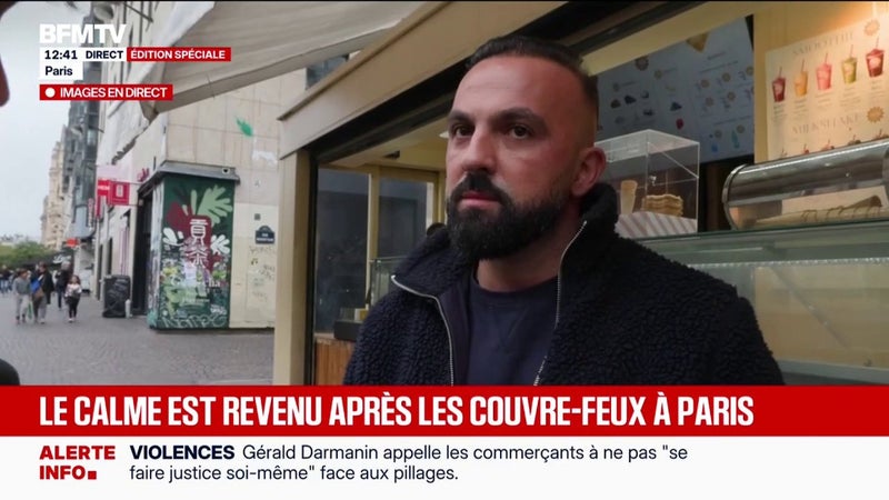Pillages: "On a essayé de se défendre comme on peut", raconte ce commerçant du quartier des Halles à Paris