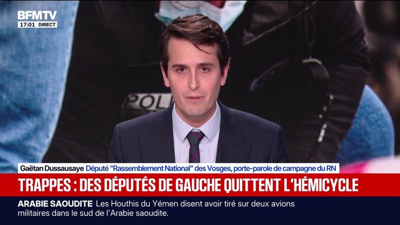 "C'est profondément insupportable": Gaëtan Dussausaye (RN) sur les députés de gauche qui ont quitté l'hémicycle lors de la prise de parole de Sébastien Chenu à propos de l'attentat de Trappes