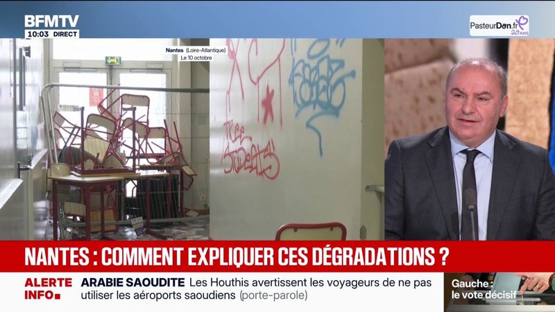 Dégradations à l'université de Nantes: "Rien ne peut justifier un comportement tel que celui-là", condamne Lamri Adoui, président de France Universités